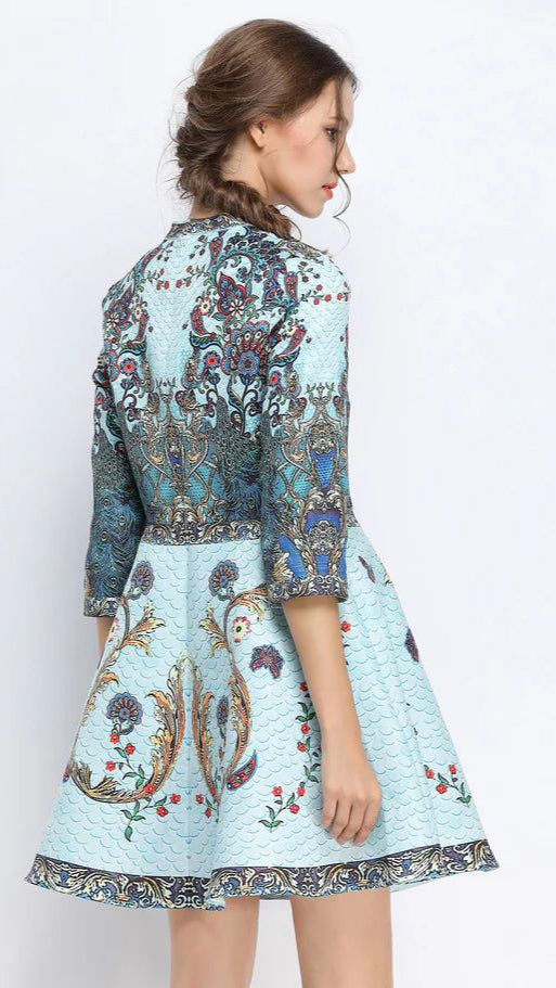 Peacock Skater Dress