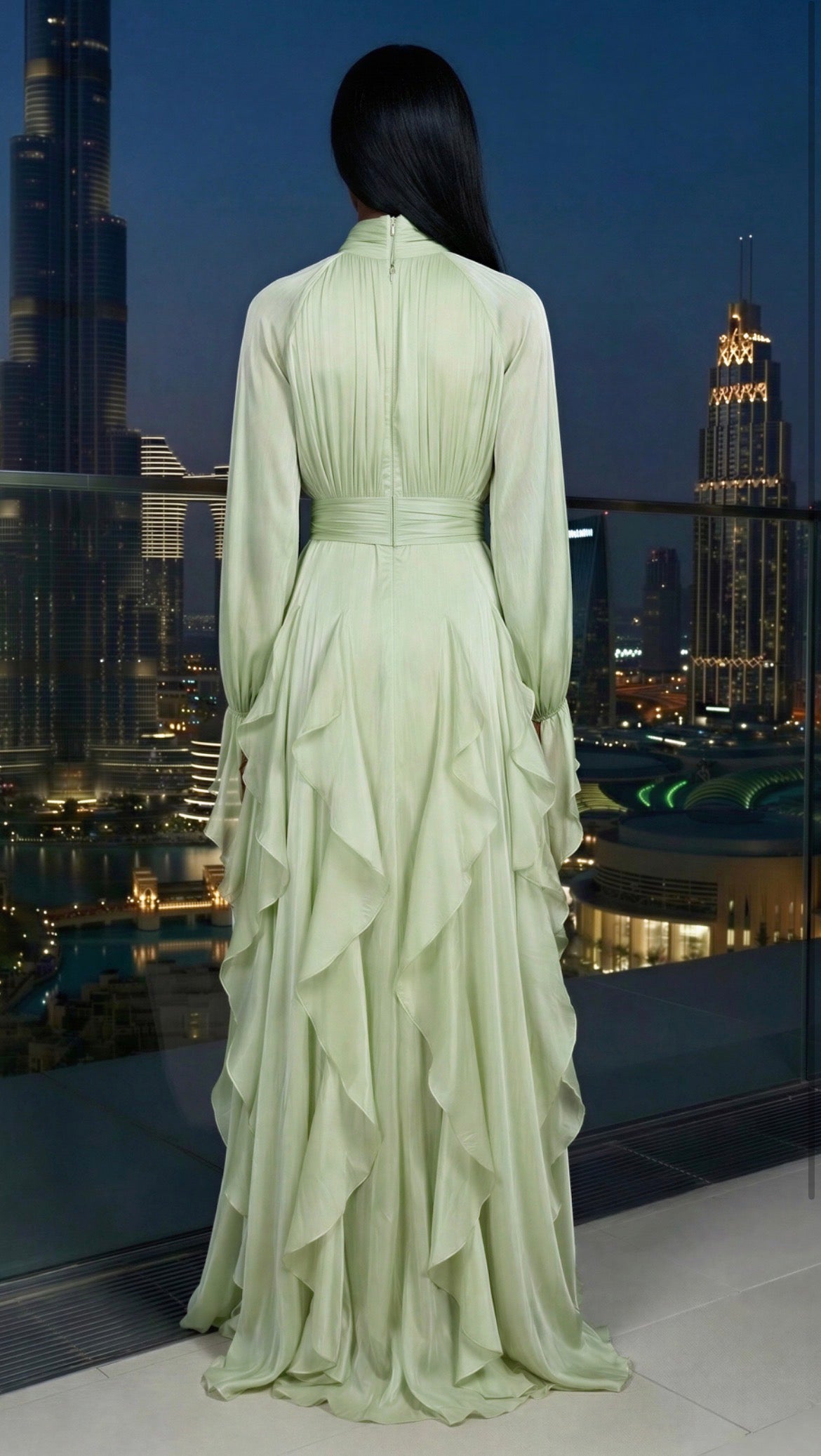 Green Pastel Maxi Dress