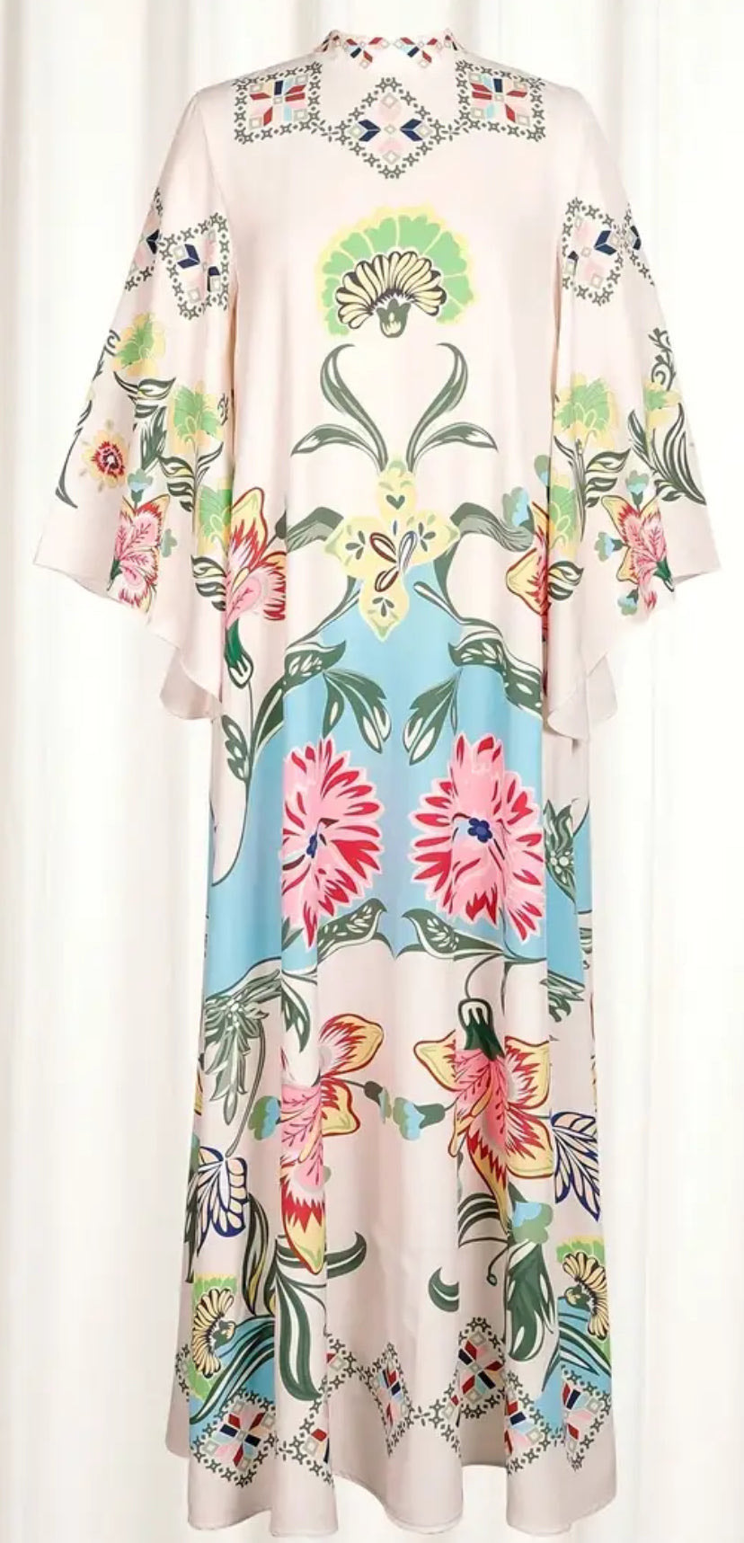 Floral Batwing Maxi Dress
