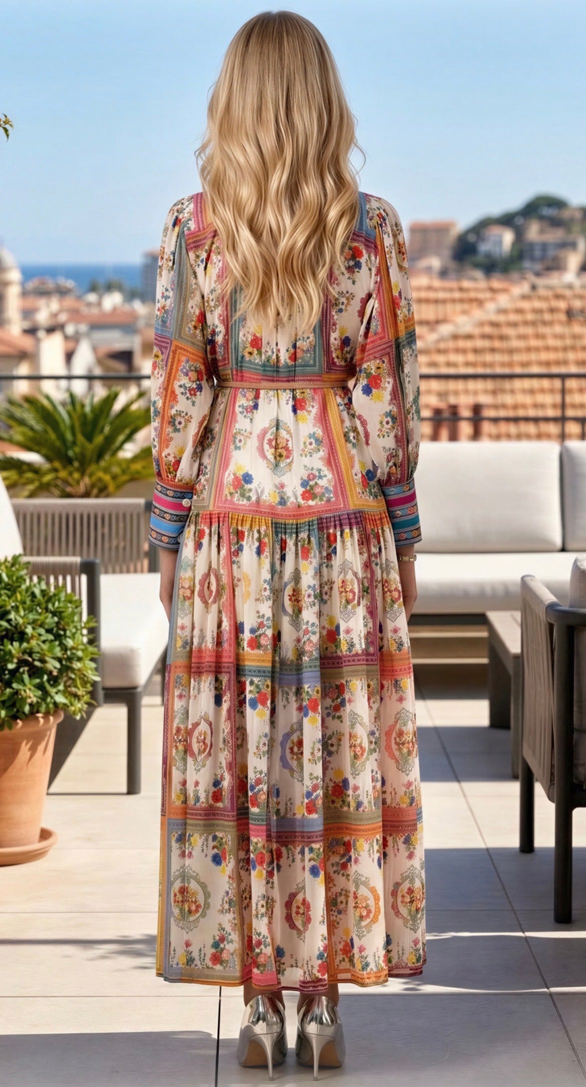 Chic Vintage-Inspired Maxi Dress