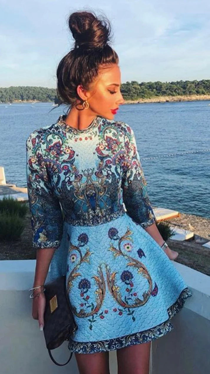 Peacock Skater Dress
