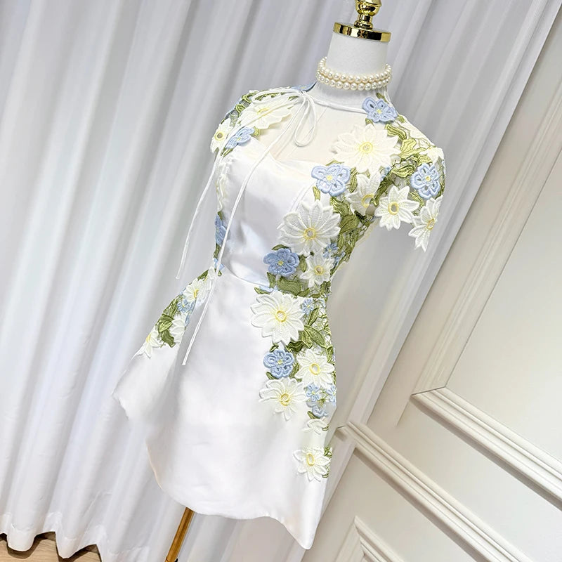 Dreamy Embroidered Mini Dress