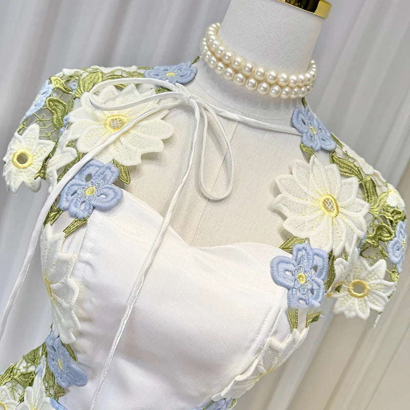 Dreamy Embroidered Mini Dress