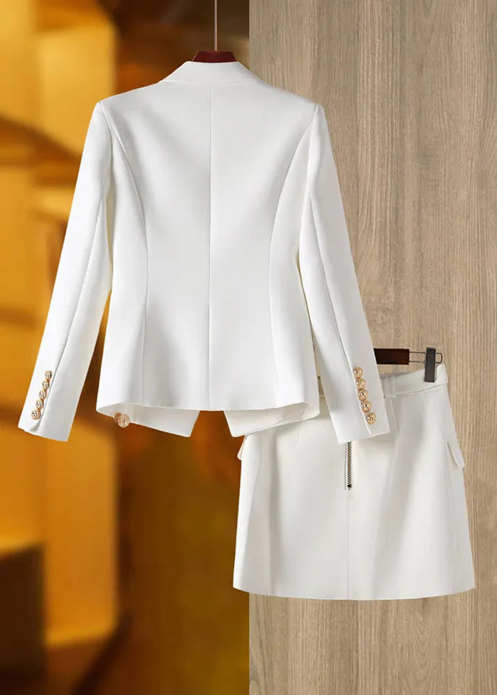 Luxury Blazer & Skirt Suits with Gold finishing