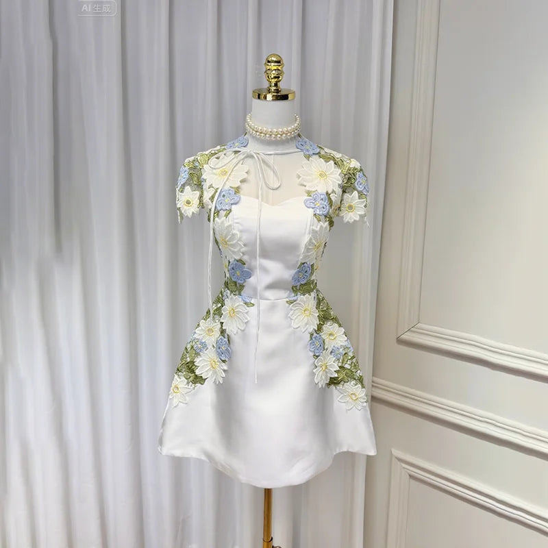 Dreamy Embroidered Mini Dress