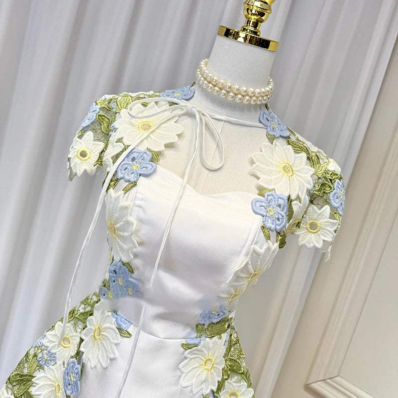 Dreamy Embroidered Mini Dress