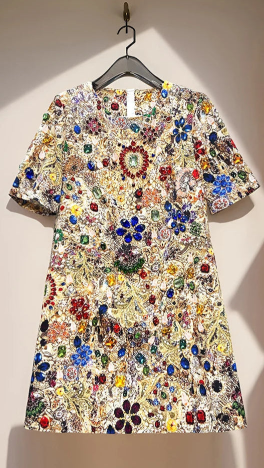 All Love Beaded Mini Dress