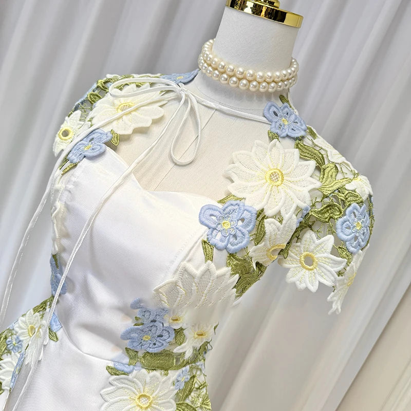 Dreamy Embroidered Mini Dress