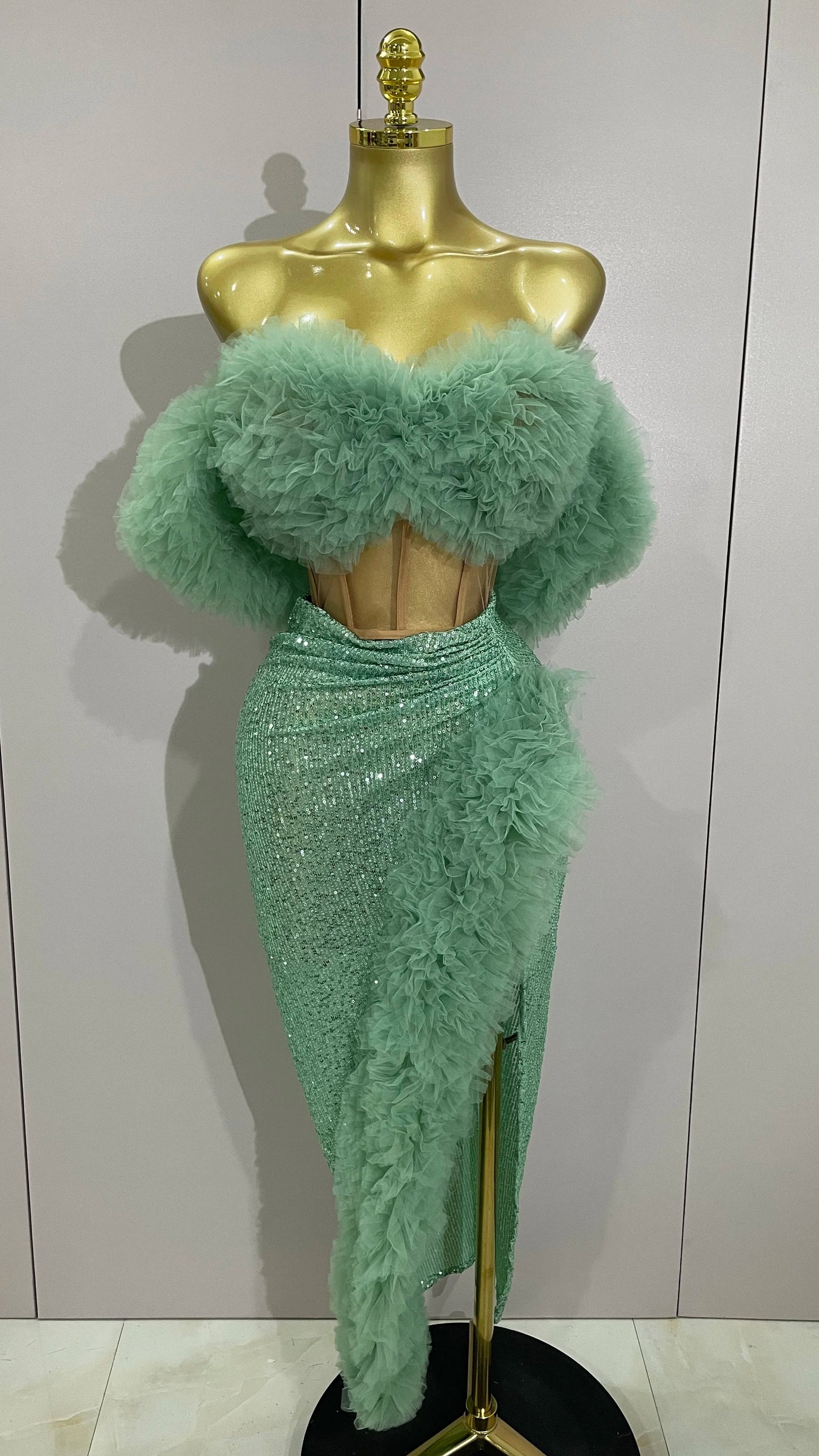 Mint Glamour Two Piece set