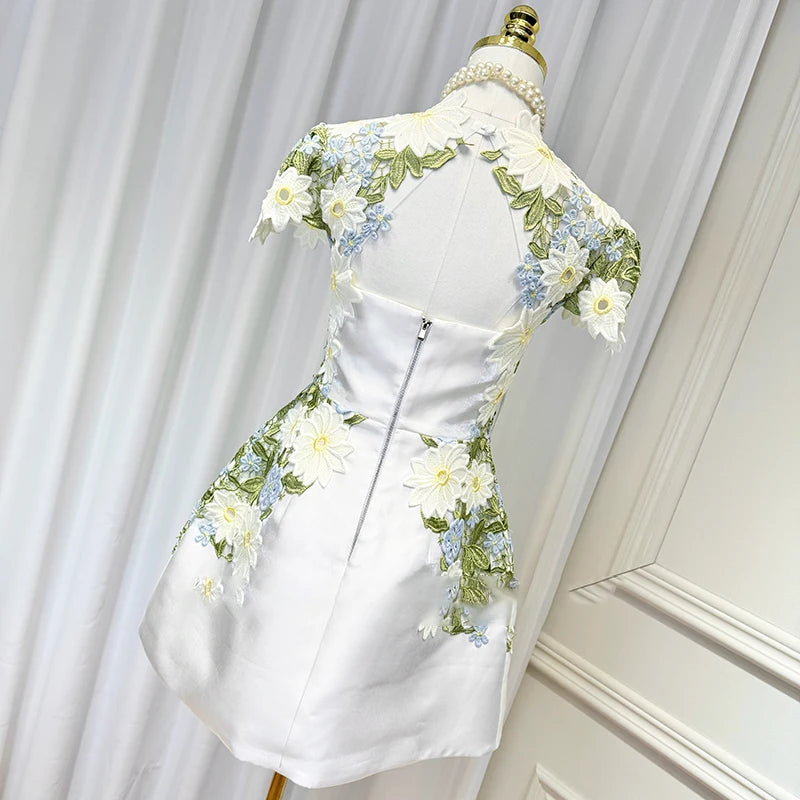 Dreamy Embroidered Mini Dress