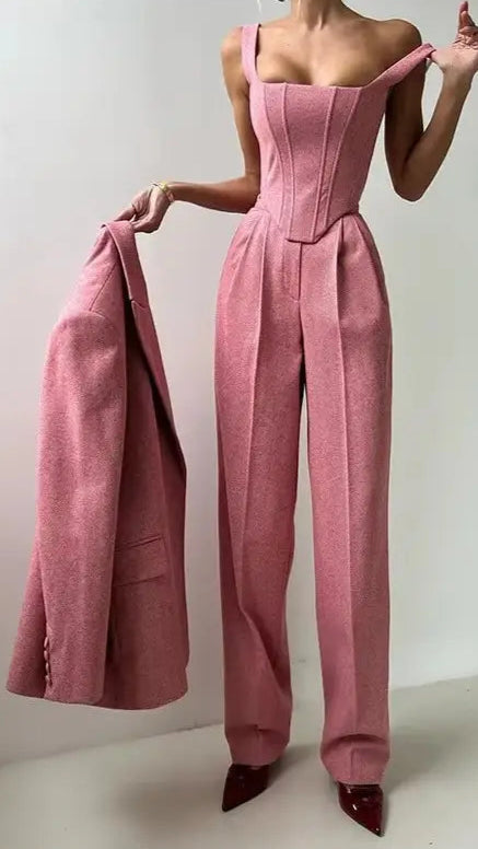 Suits You Tailored Three Piece Suit - comes in Blush Pink or Grey