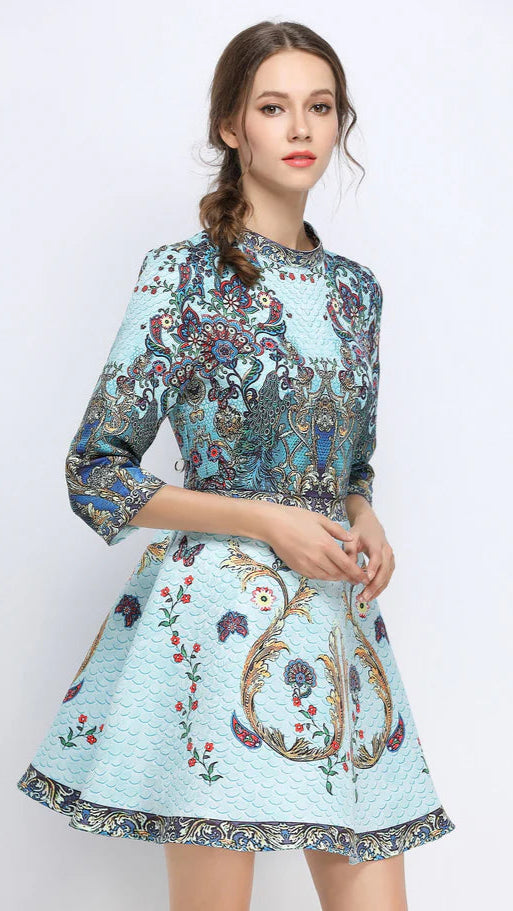 Peacock Skater Dress