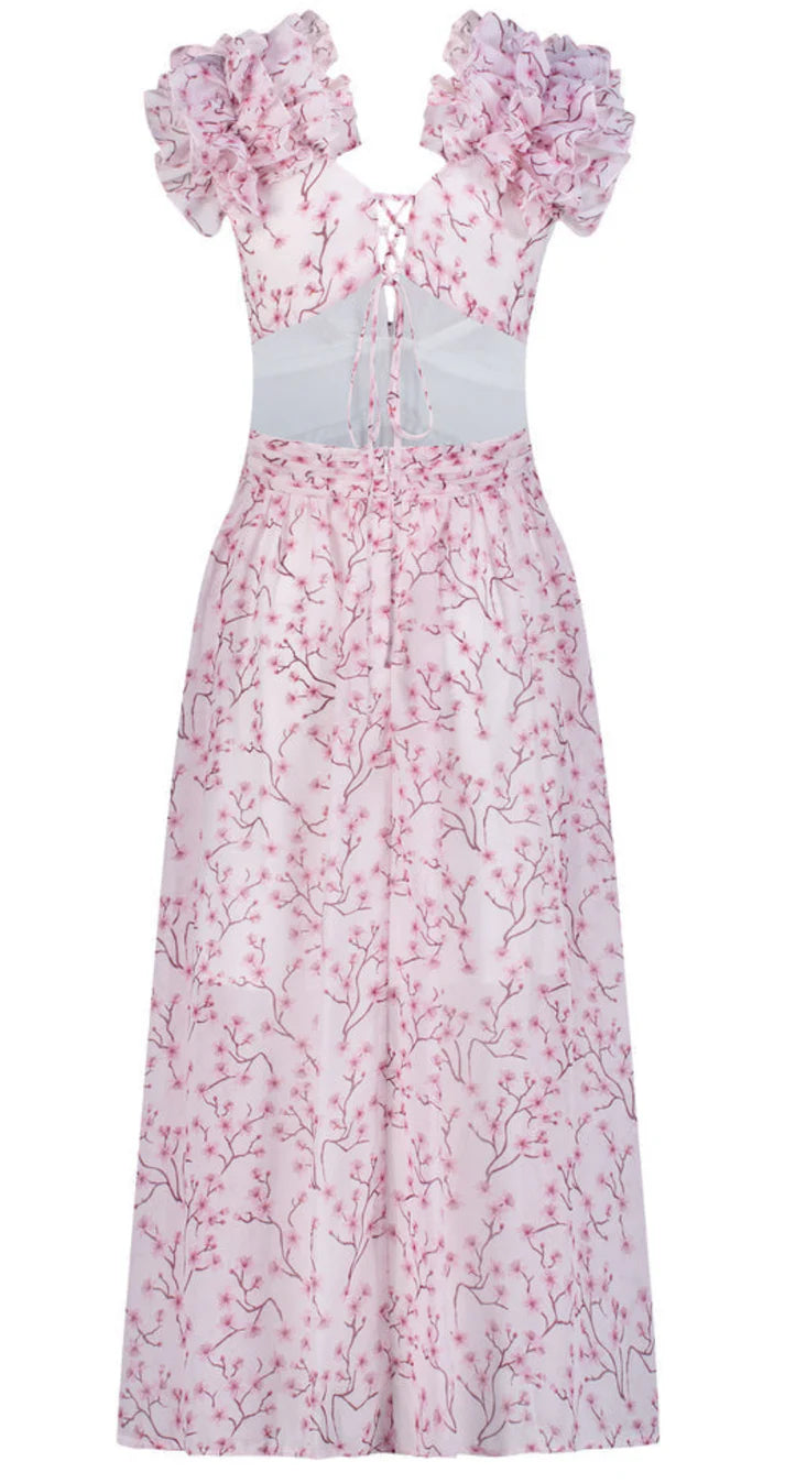 Sliema Pink Floral Maxi Dress