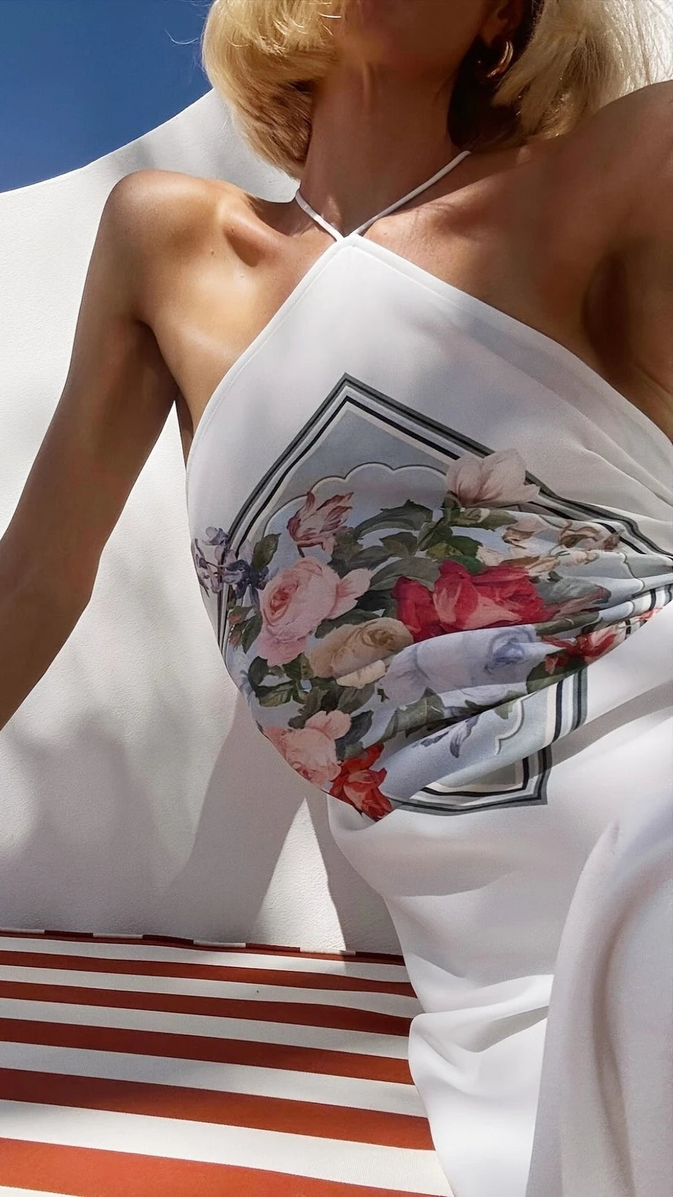 Moi Chérie Floral Print Halter Dress