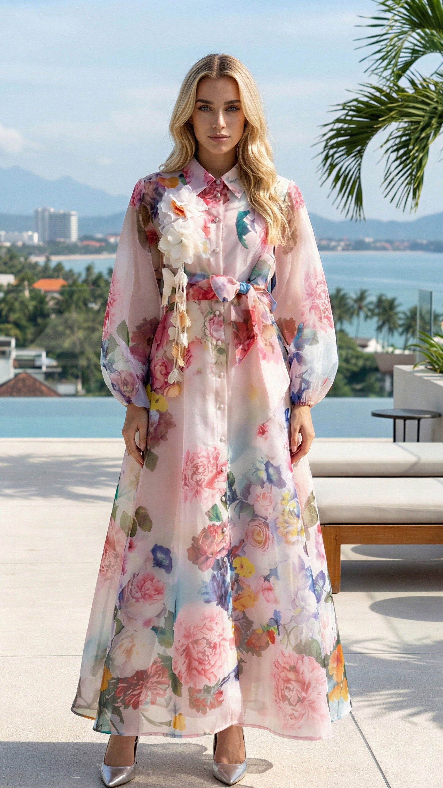 Floral Burst Maxi Dress