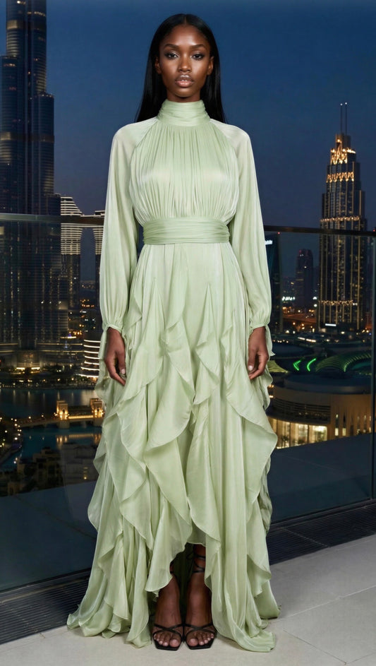 Green Pastel Maxi Dress