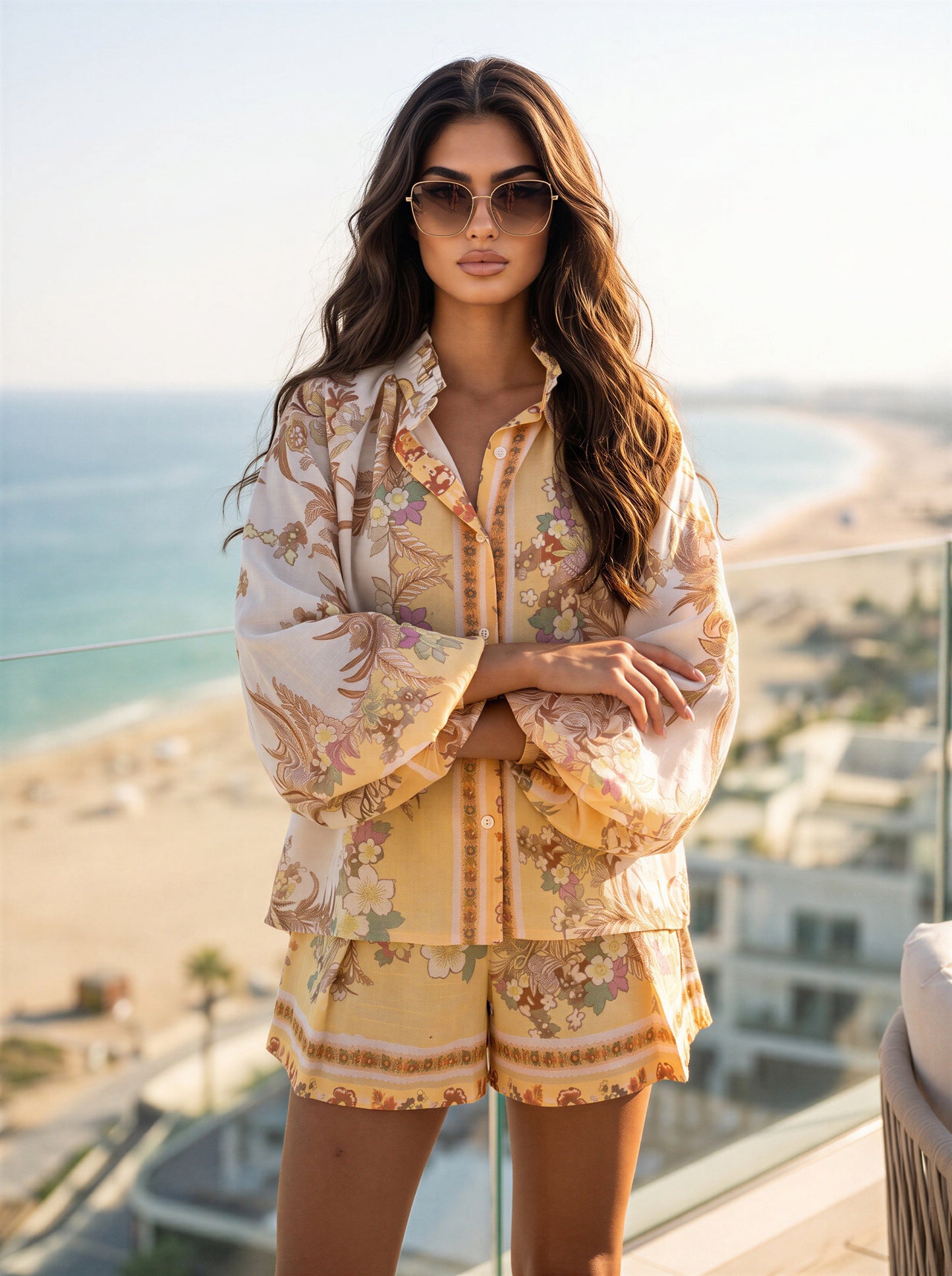 Cyprus Shorts Set - comes in pink or yellow