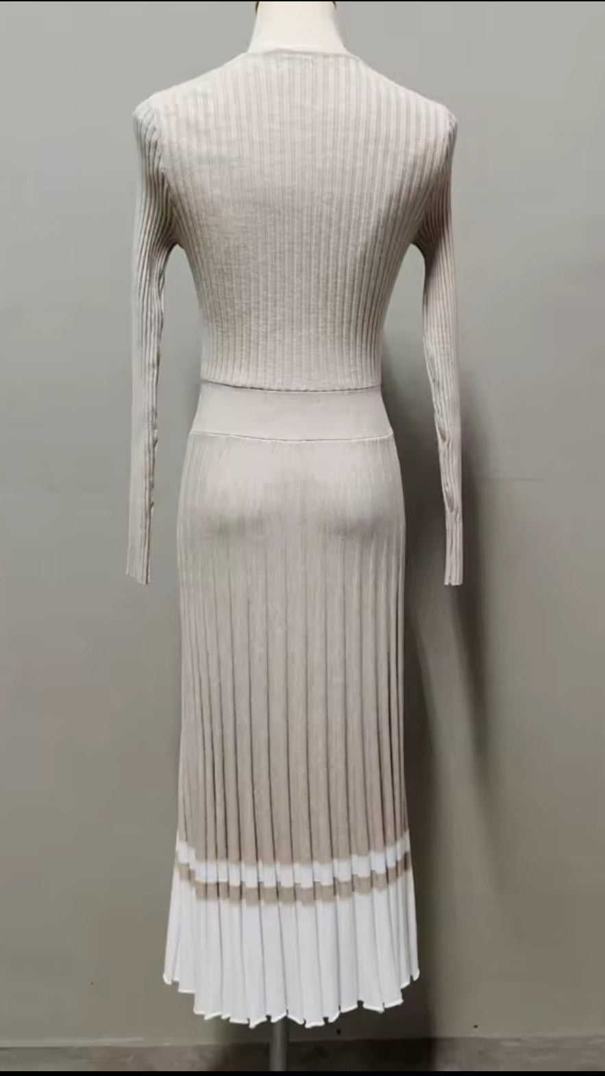 Pleated Knitted Dress