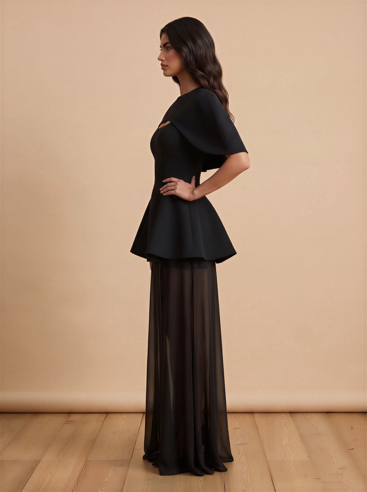 Chic Noir Maxi Dress