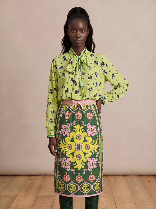 Fresh Floral Fusion Shirt & Skirt