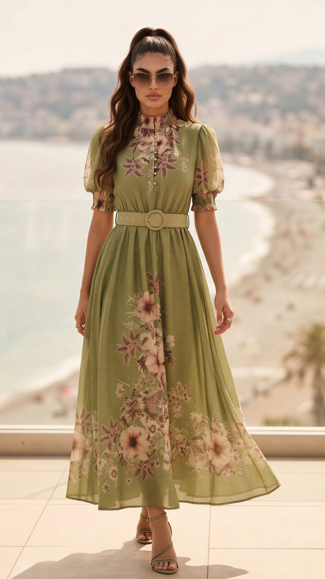 Petal Harmony Maxi Dress