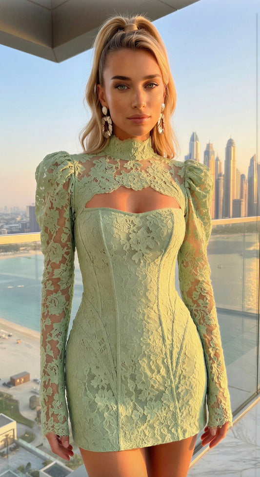 Sunset In Lace Mini Dress