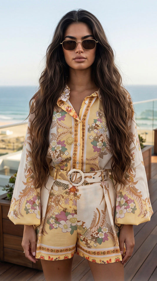 Cyprus Shorts Set - comes in pink or yellow