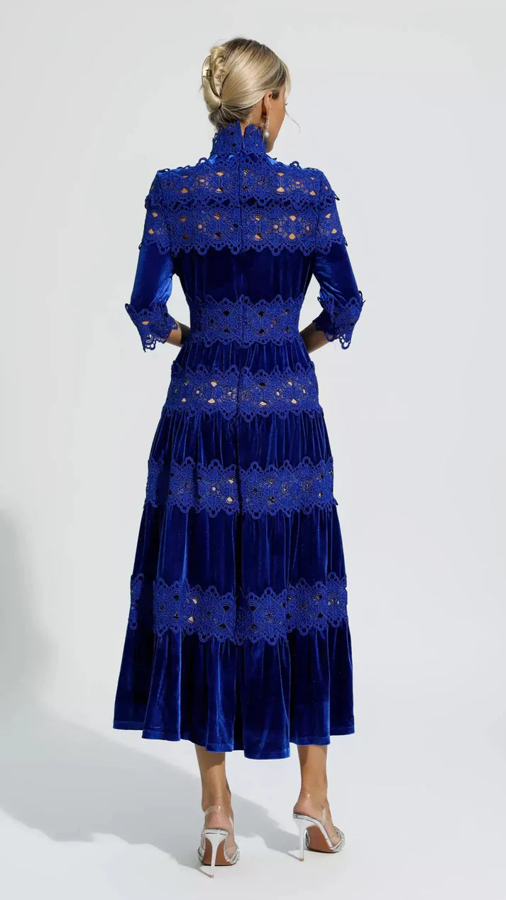 Blue Velvet Maxi Dress