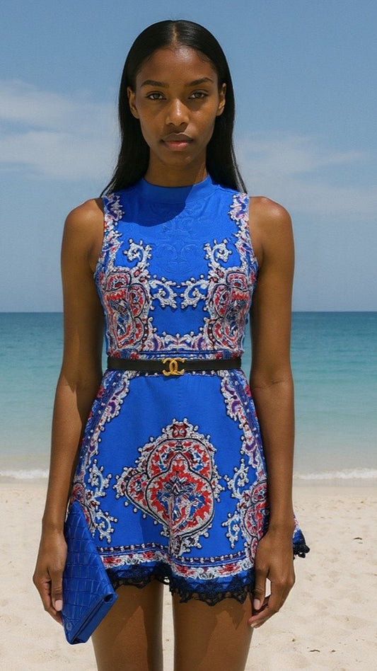 Electric Blue Skater Dress