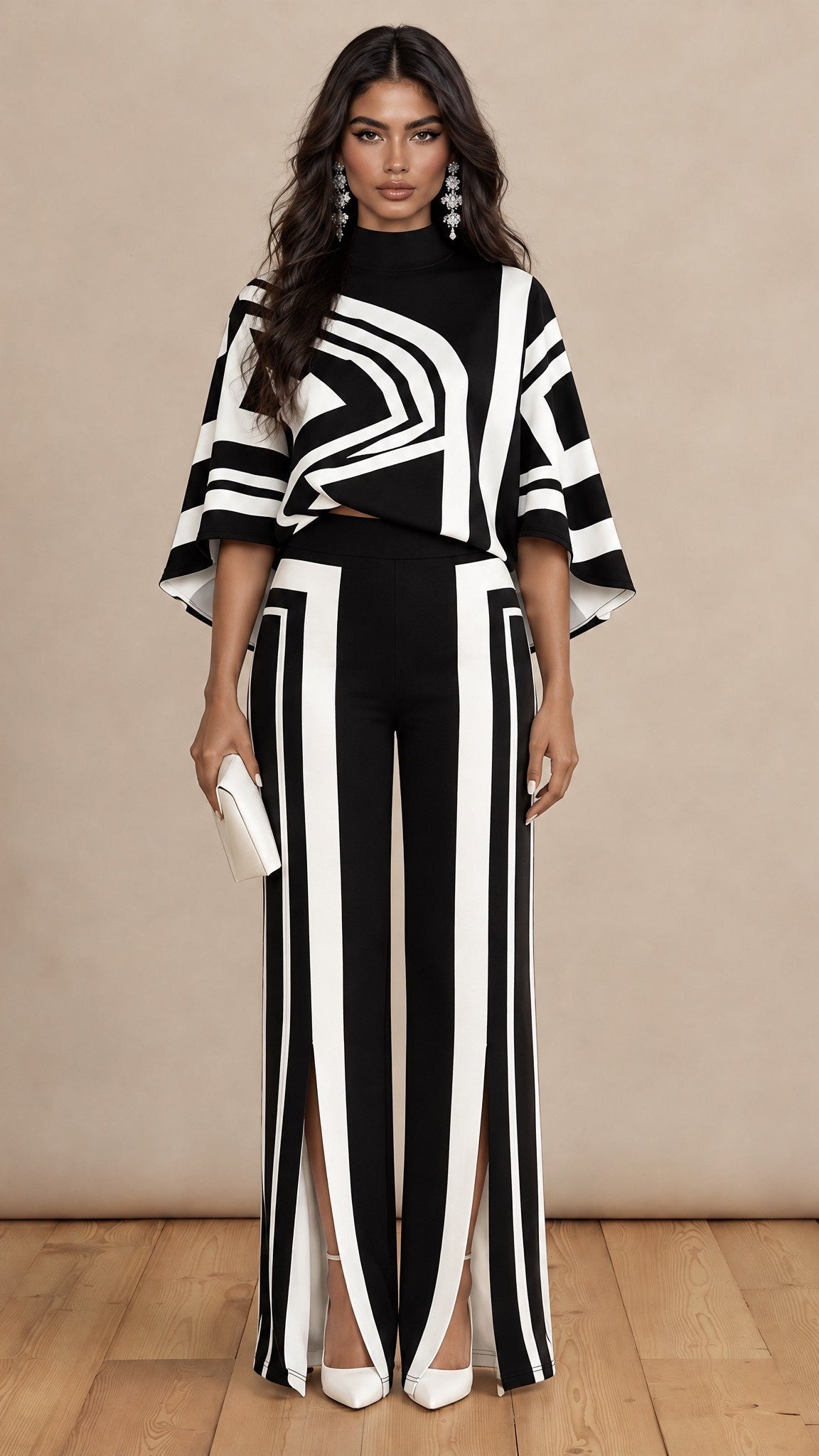 The Monochrome Muse Knitted Set