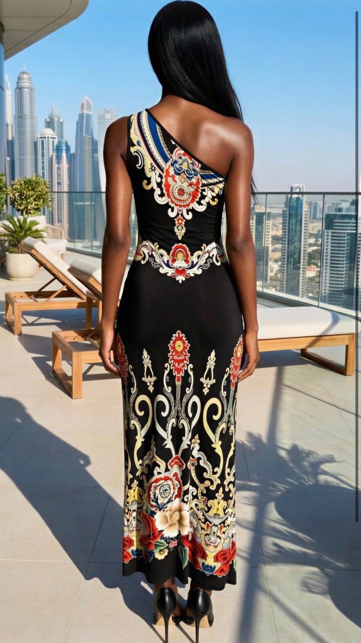 Floral Off-Shoulder Maxi Dress