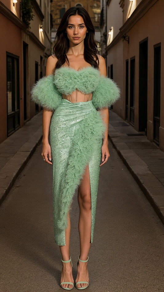 Mint Glamour Two Piece set