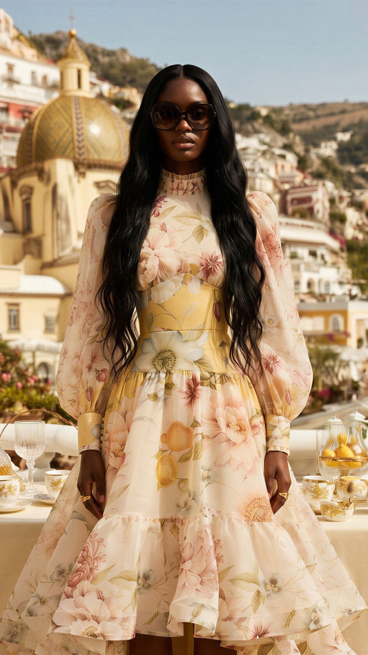 Ethereal Floral Elegance Maxi Dress