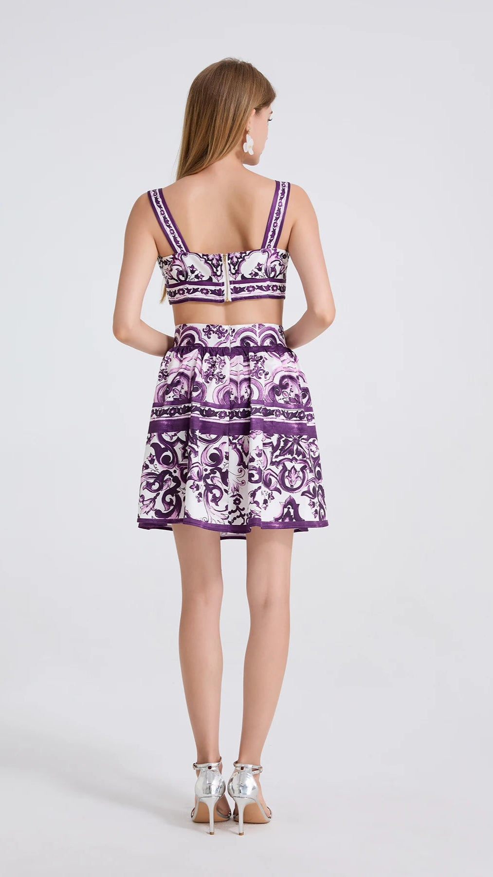 Sweet Purple Bralette & Mini Skirt Set
