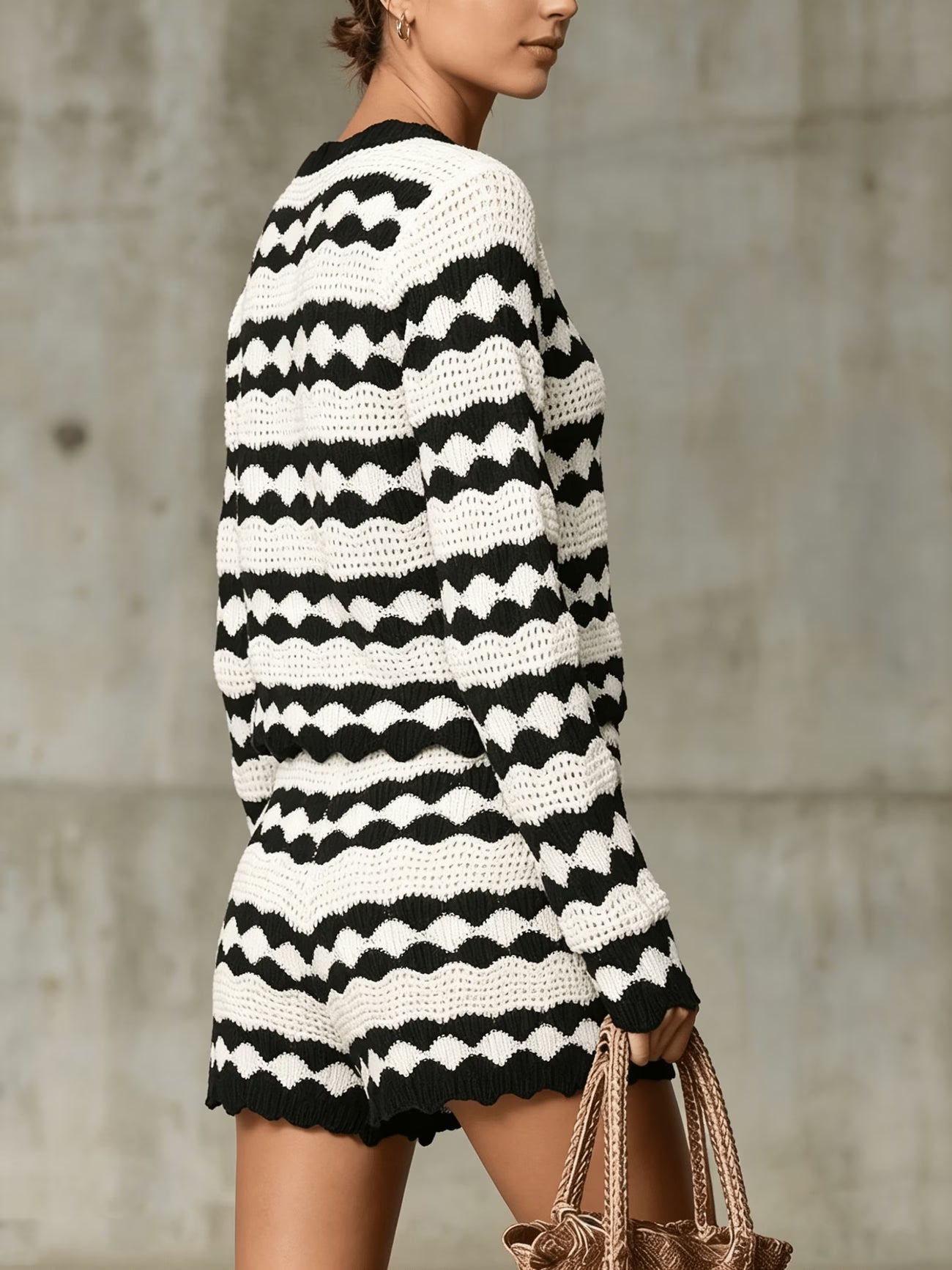 Criss Cross Black & White Set