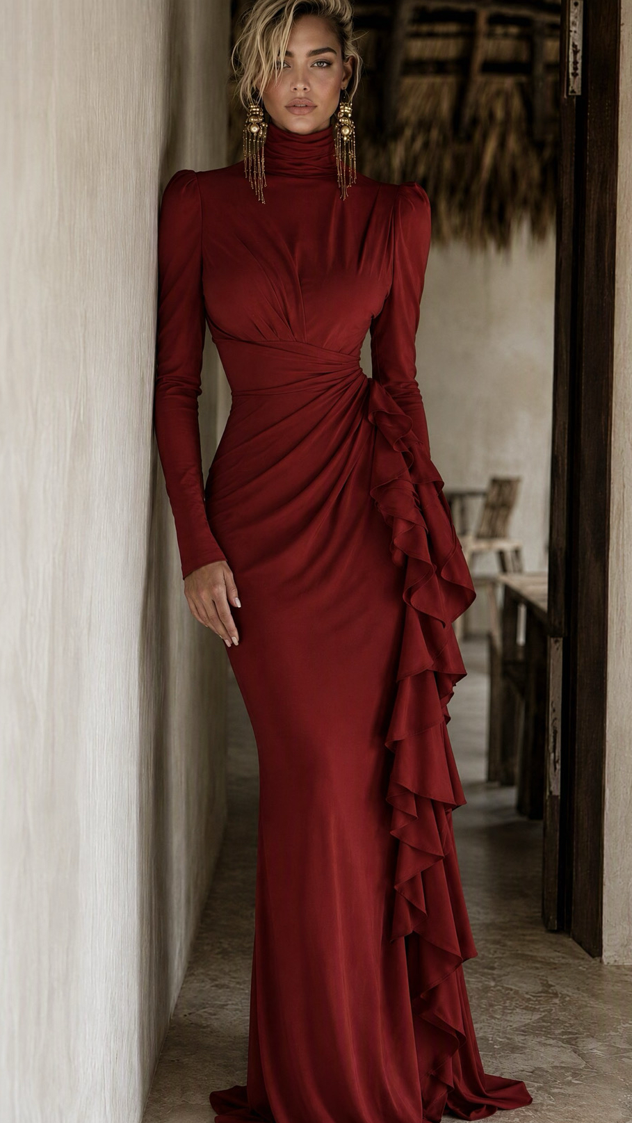 The Scarlet Draped Maxi