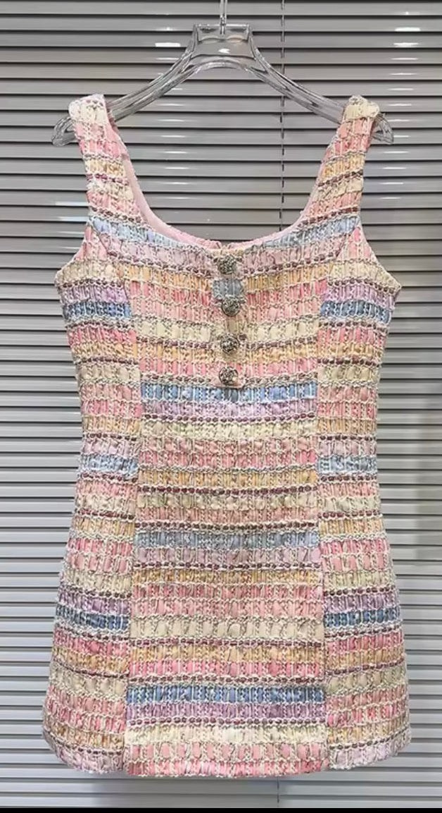 Pastel Rainbow Mini Dress