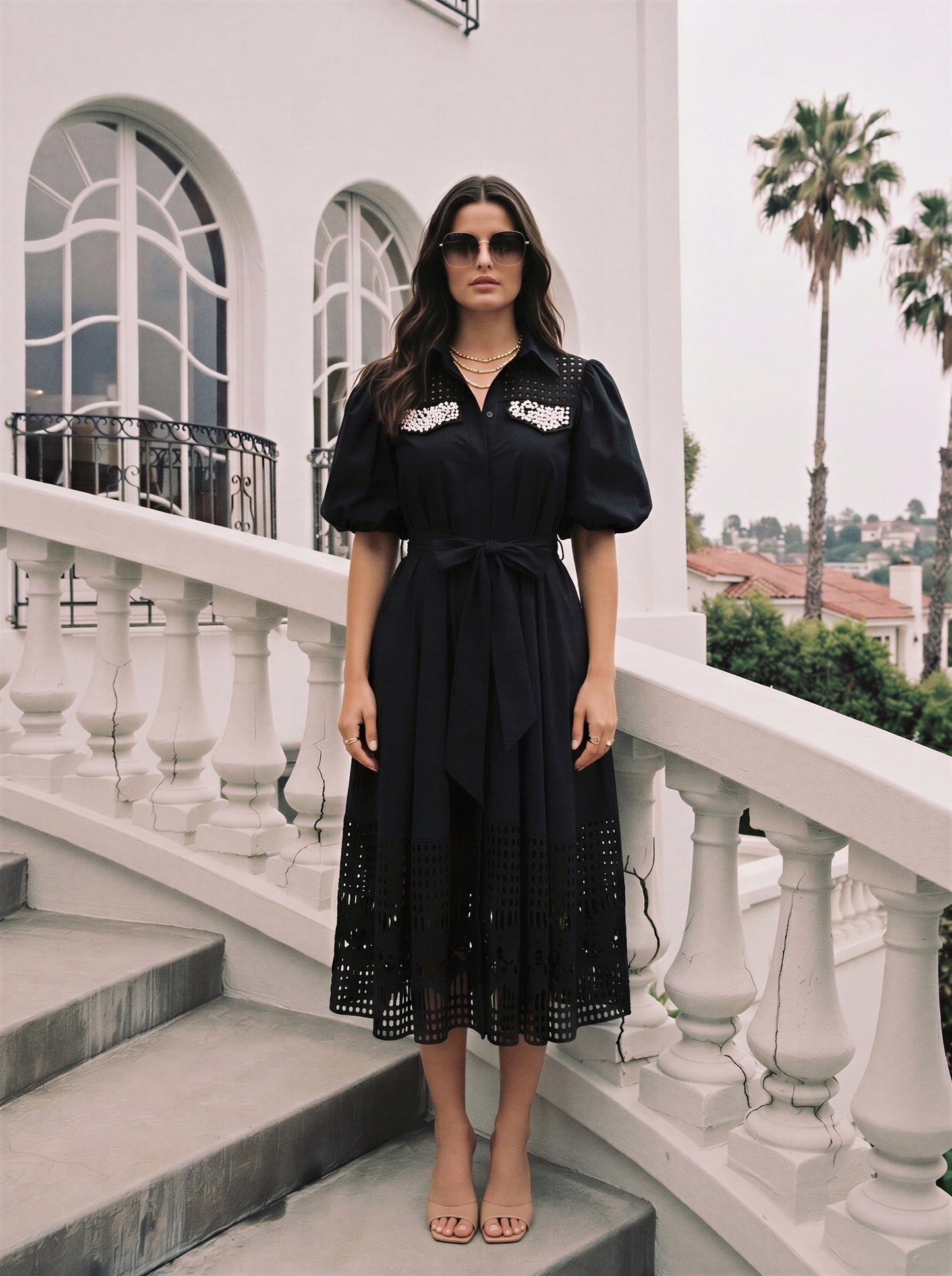 De Lux Midi Dress - comes in white, yellow, pink, white & Black