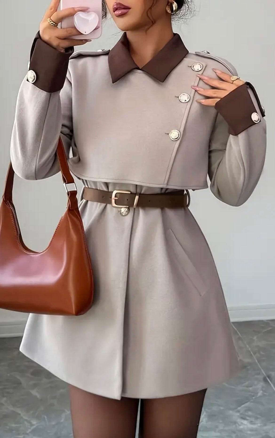 Hot Choc Blazer Coat with Belt