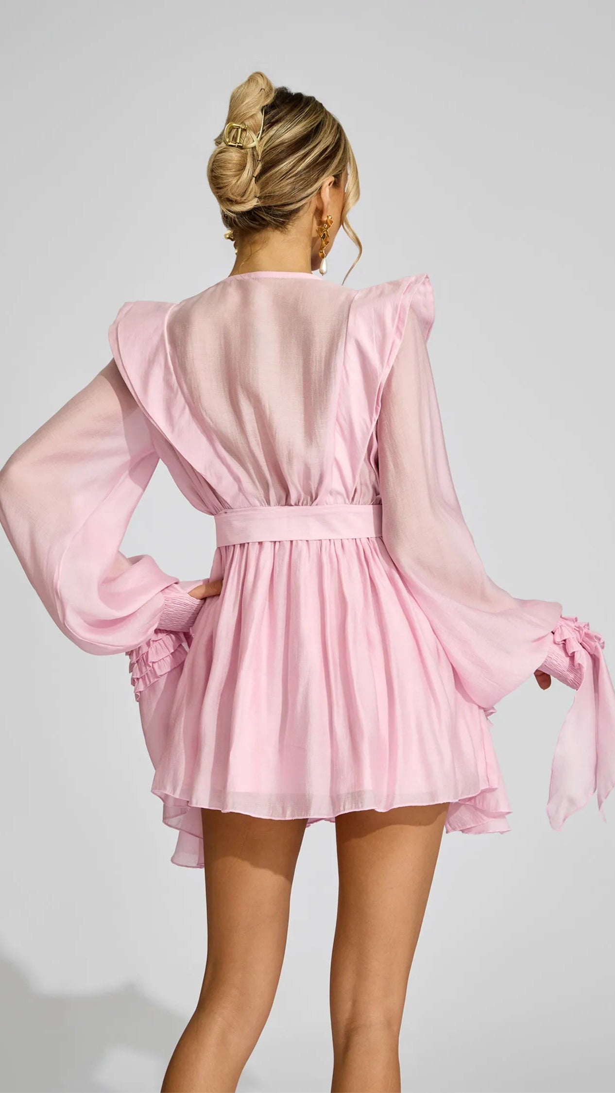 Pink Baby Ruffle Mini Dress