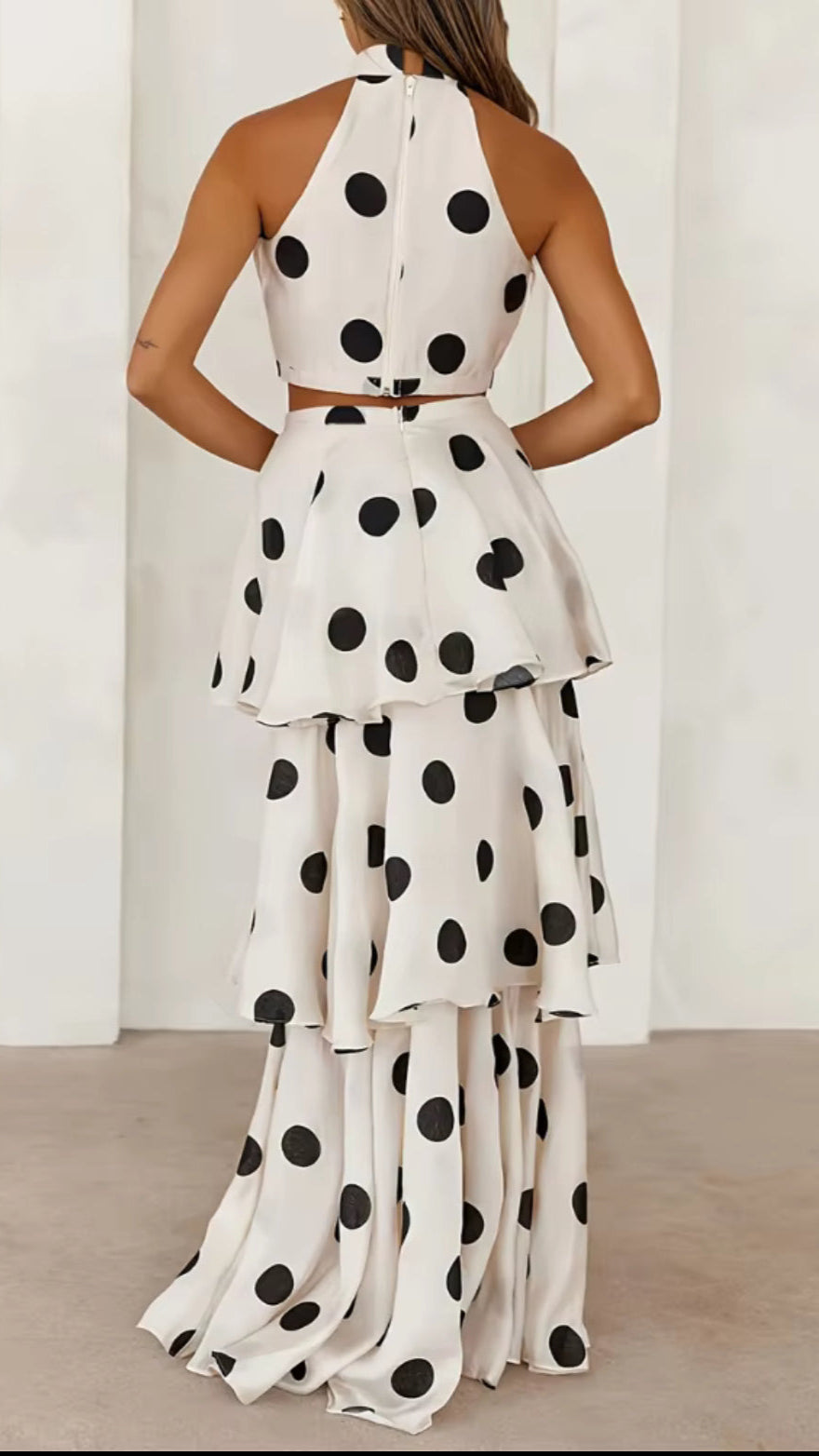 Polka Dot Ruffle Skirt Set