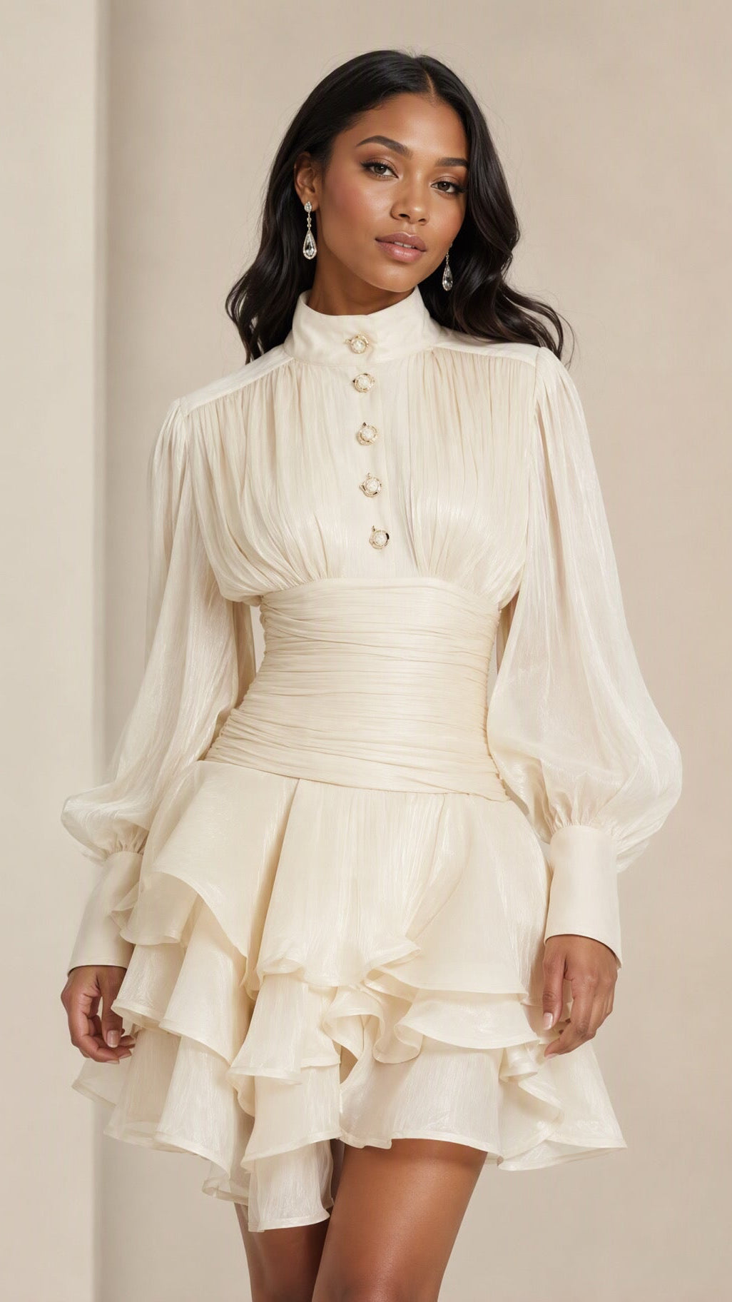 The Ivory Grace Mini Dress