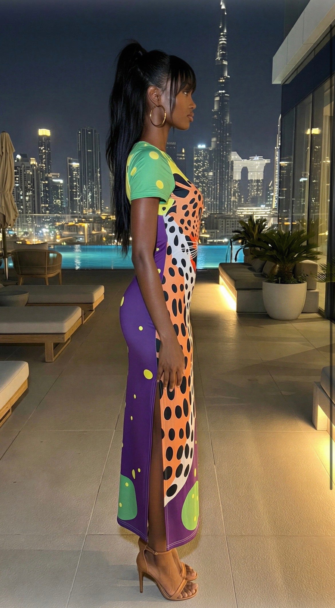 Leopard T-shirt Dress