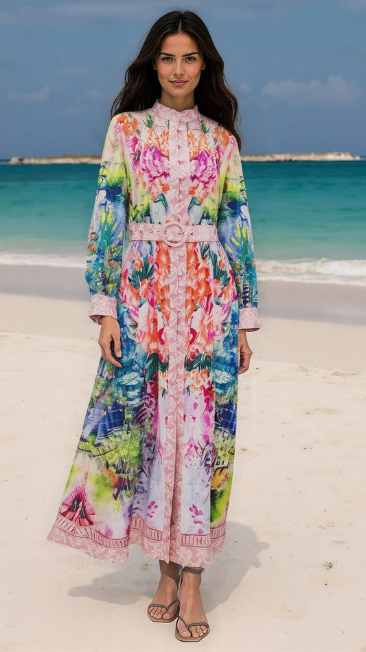 Ascot Queen Floral Maxi Dress