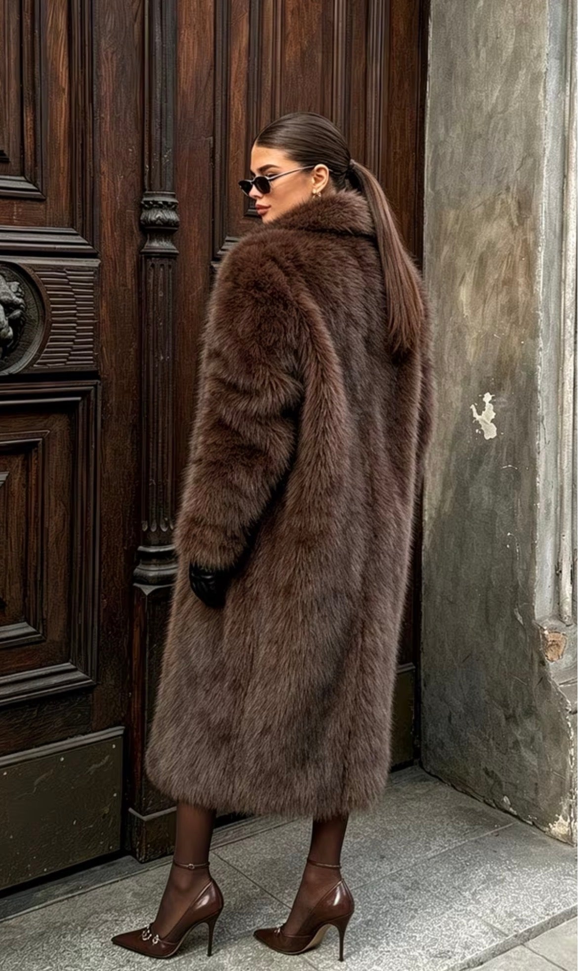 The Monte Carlo Faux Fur Maxi Coat