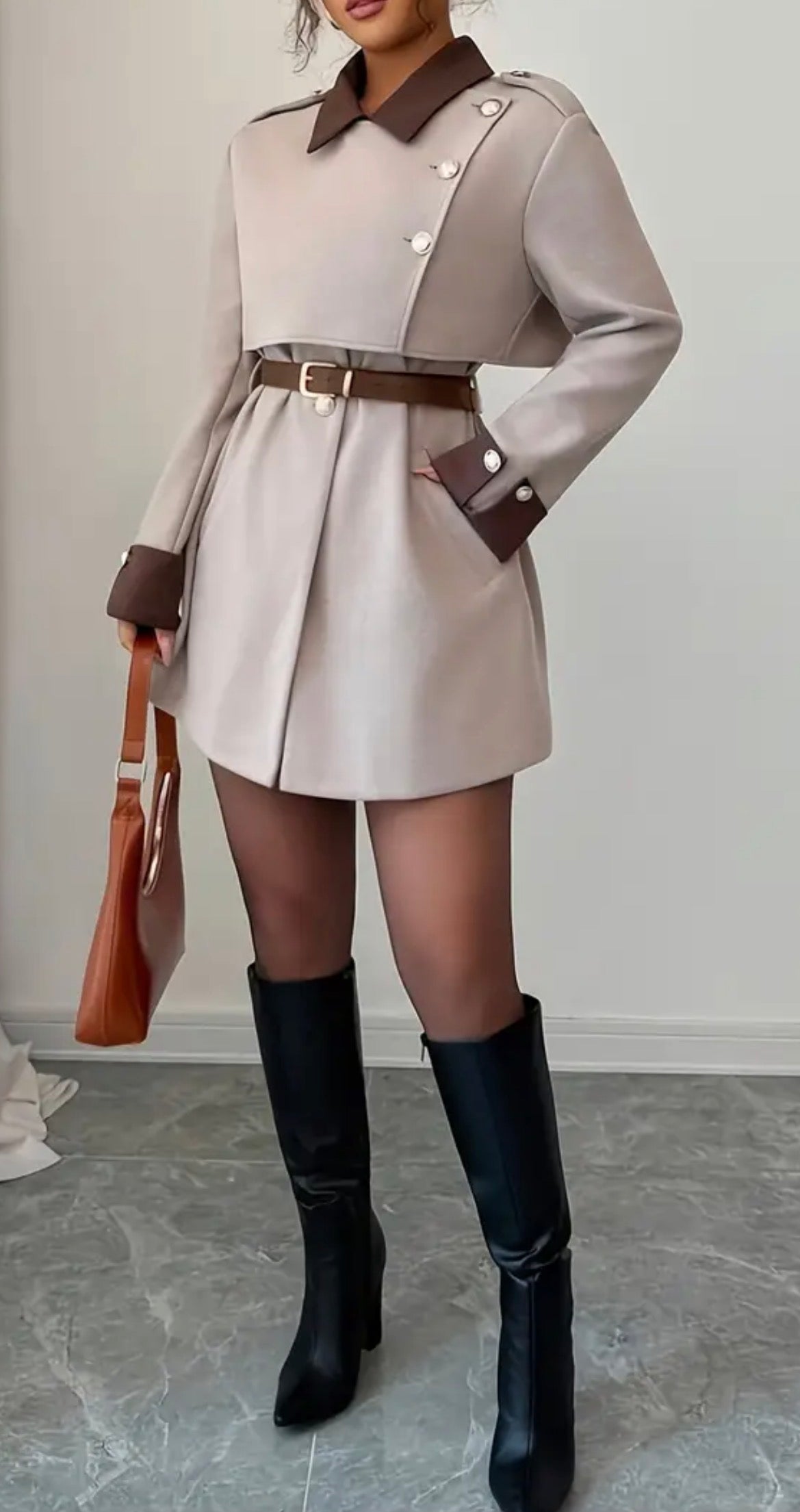 Hot Choc Blazer Coat with Belt