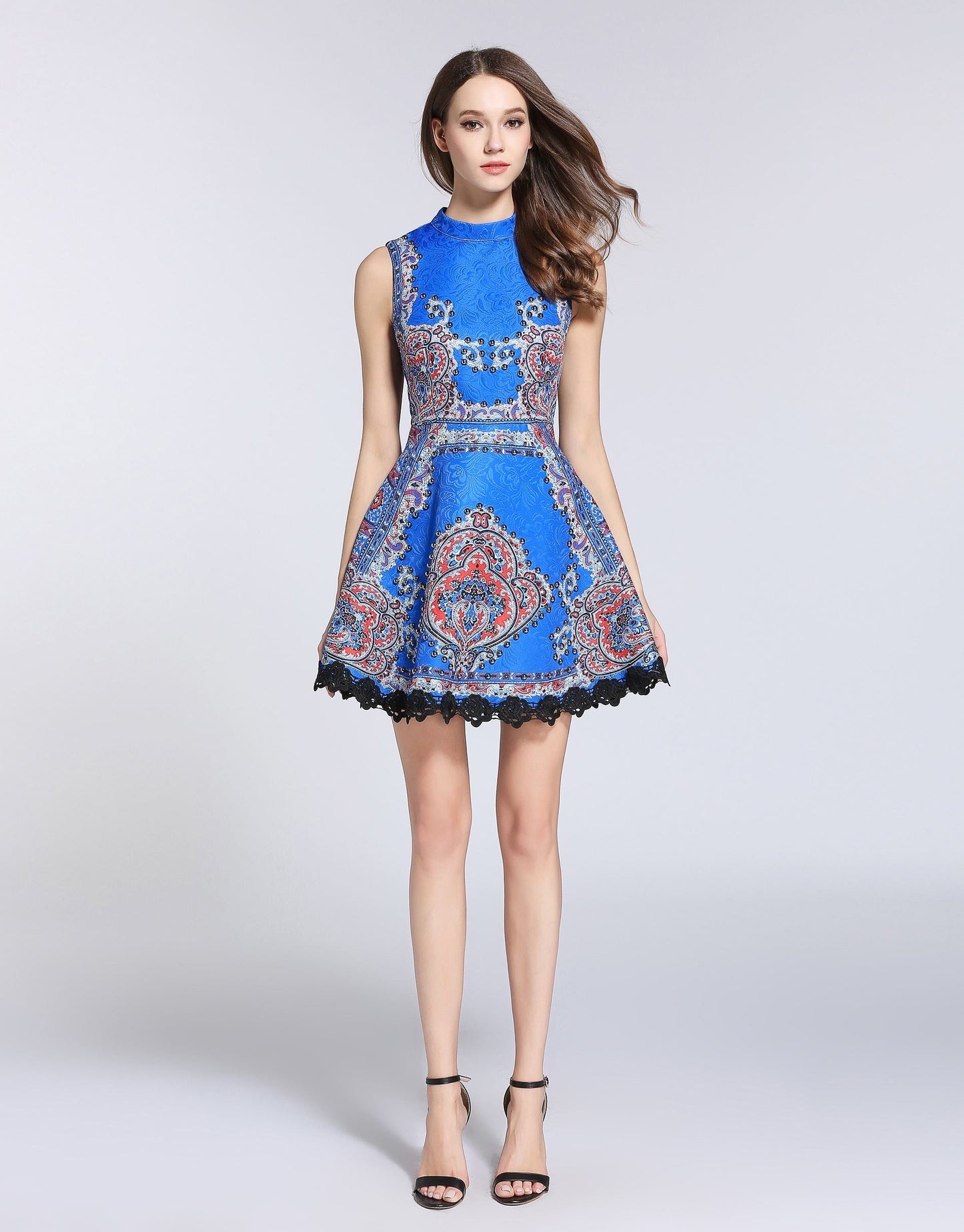Electric Blue Skater Dress