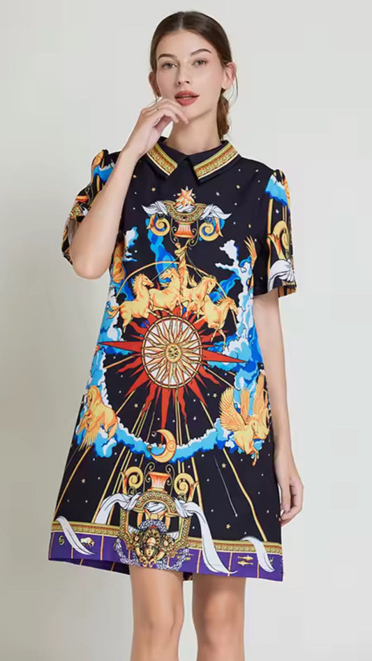 Galactic Dreams Bold Patterned Dress