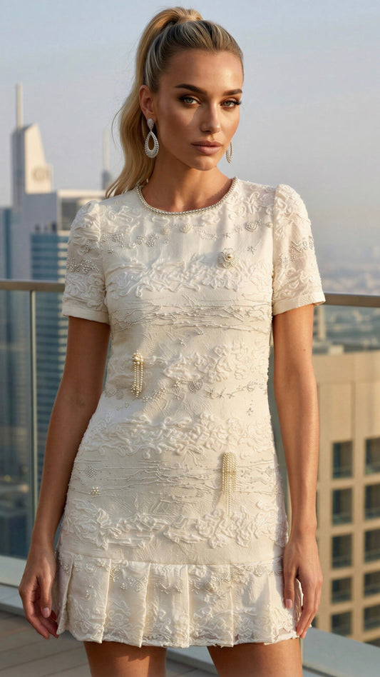 All Elegance Embroidery & Sequin Mini Dress