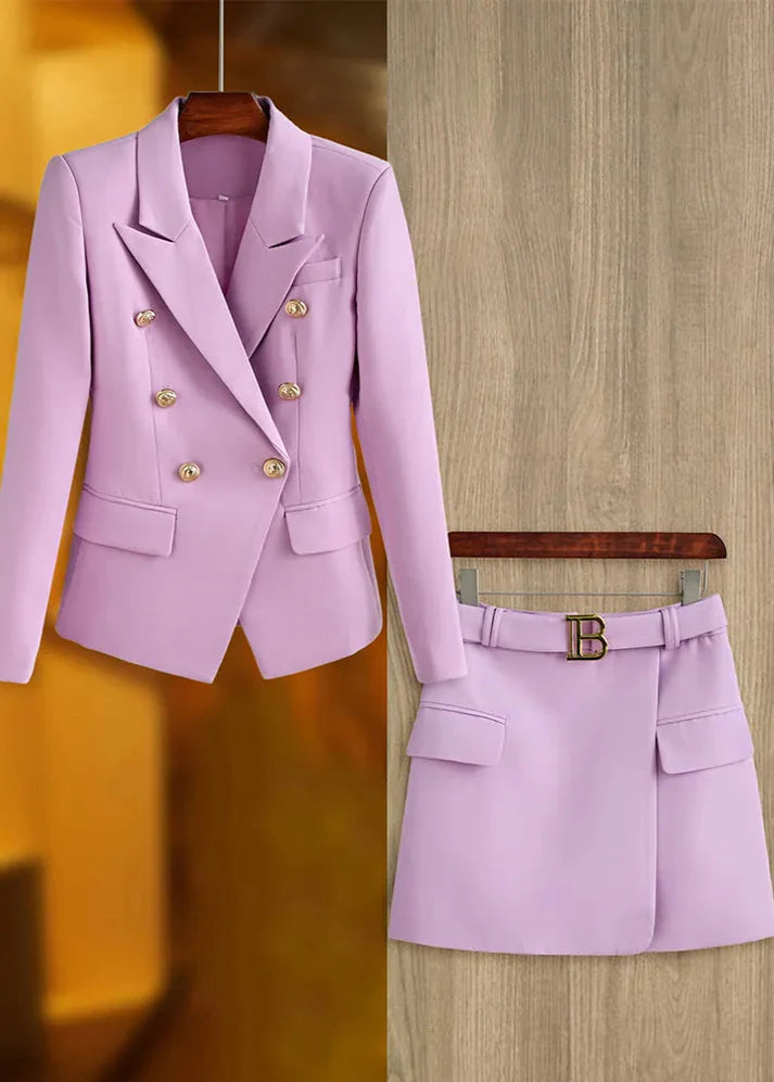 Luxury Blazer & Skirt Suits with Gold finishing